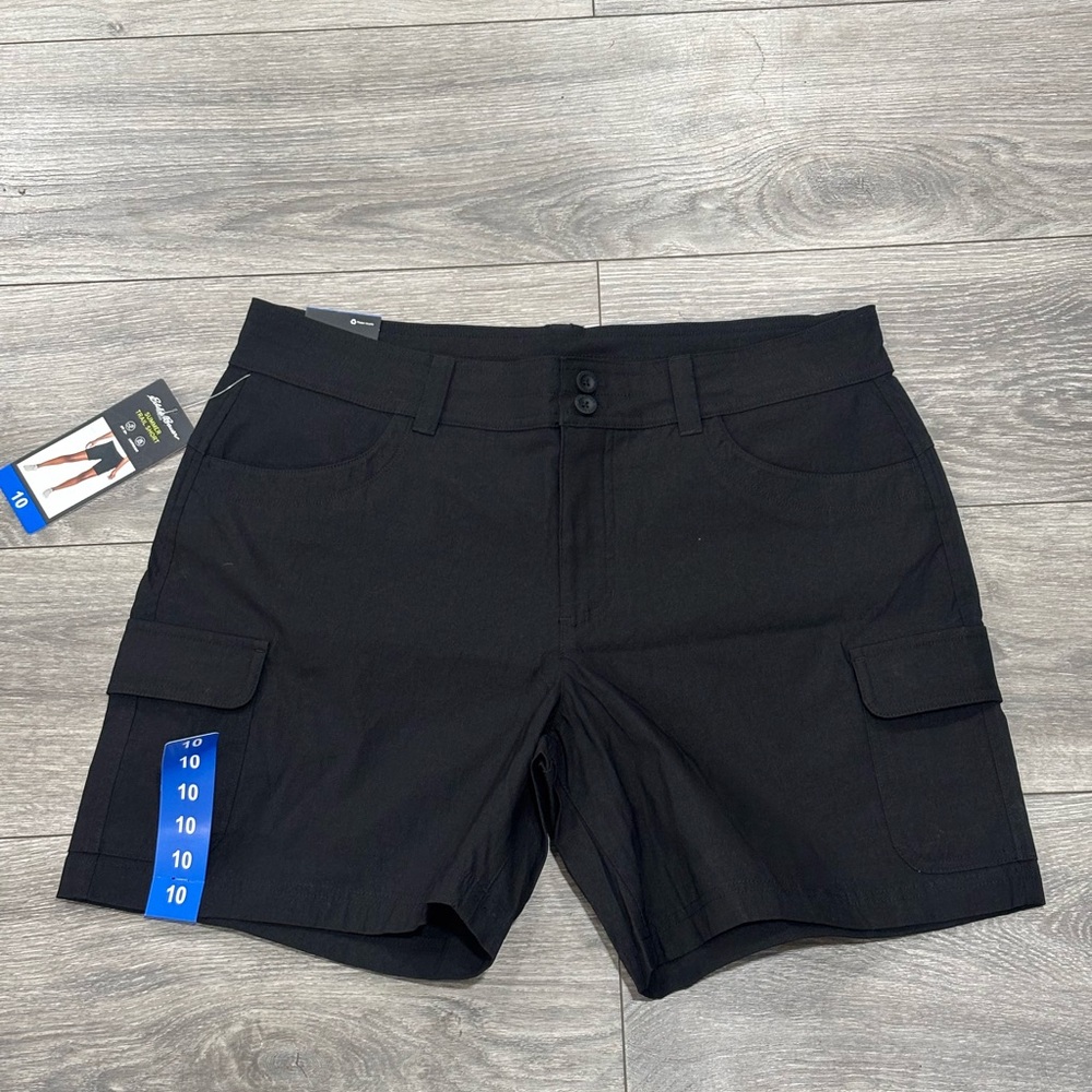 Eddie Bauer Women’s Summer Trail Black Shorts Size 10 New With Tags